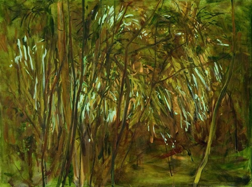 Thicket I, 24" x 32", oil on linen, 2009, private collection. Thicket I, 24" x 32", oil on linen, 2009, private collection.